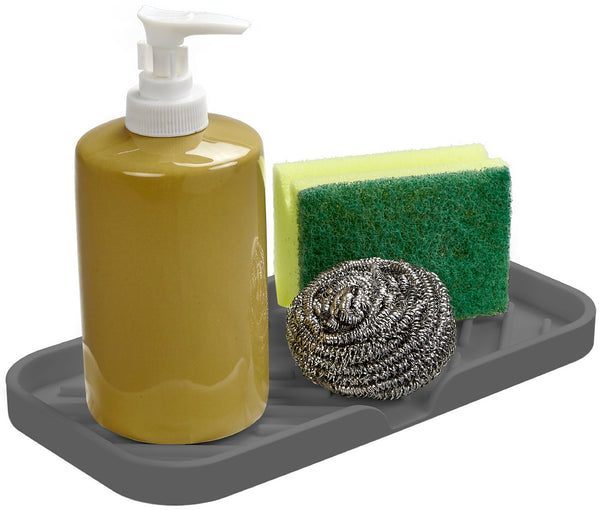 iSPECLE Sink Caddy Sponge Holder, with Removable Drain Tray, Upgraded
