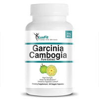 LuxFit Pure Garcinia Cambogia Extract Extra Strenght 75% HCA Dietery Formula 500mg Pure Garcina Cambogia Extract Made In USA (180 Count)